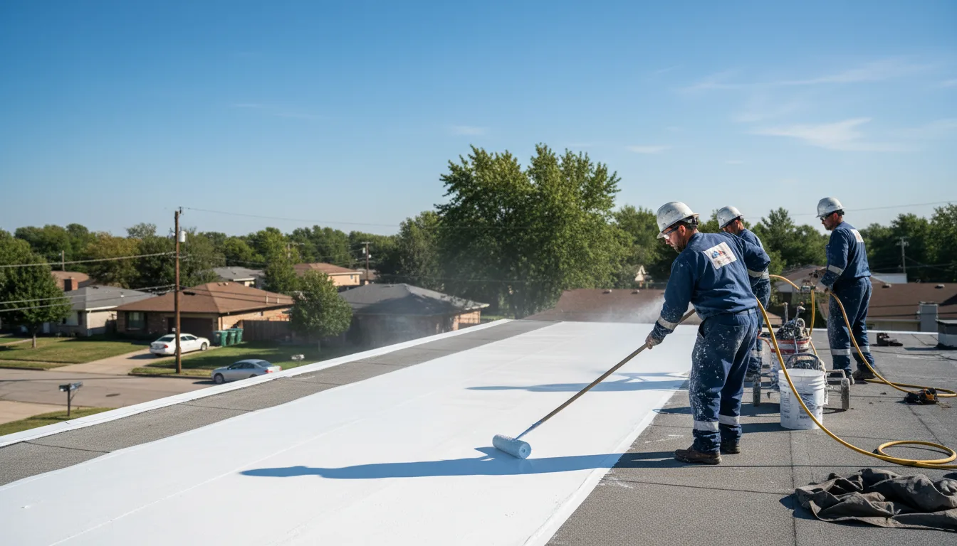 Commercial roof coating in Gerlaw, IL near me